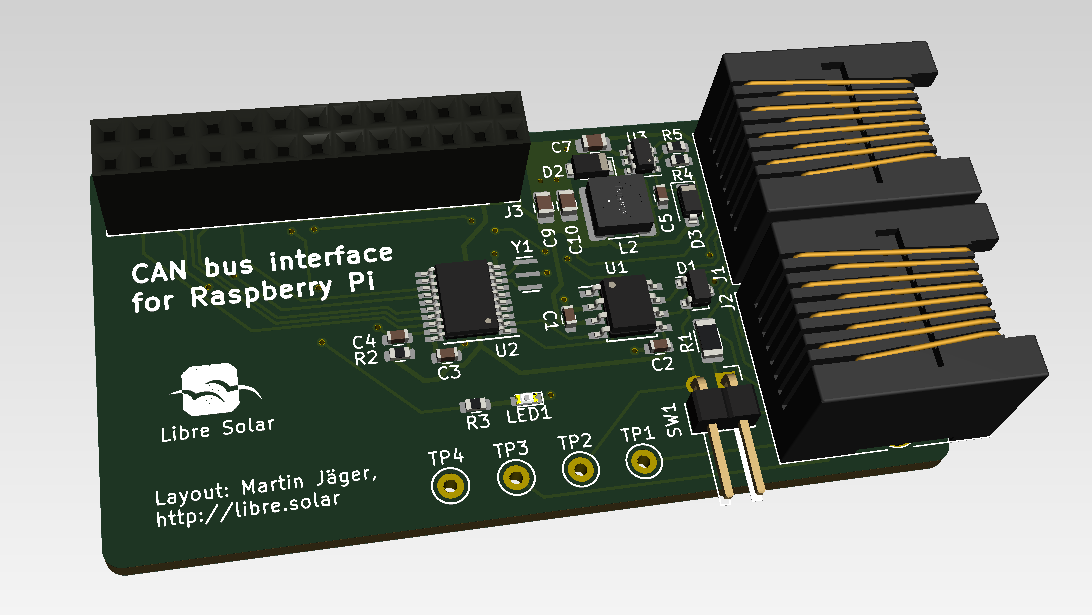 Raspberry Pi CAN interface PCB